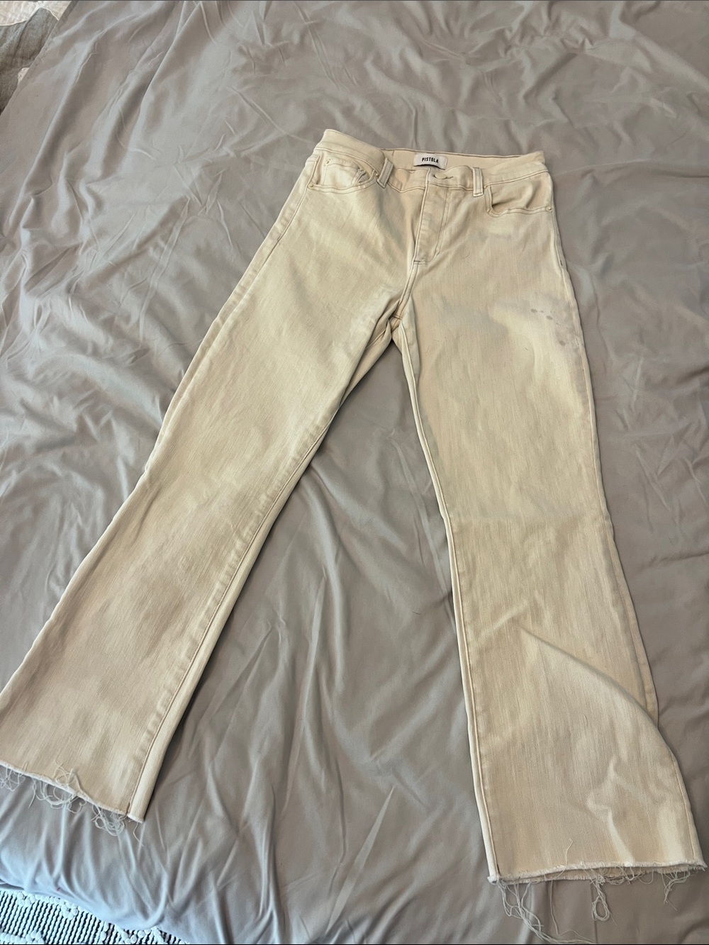 pistola Cream Flare Jeans